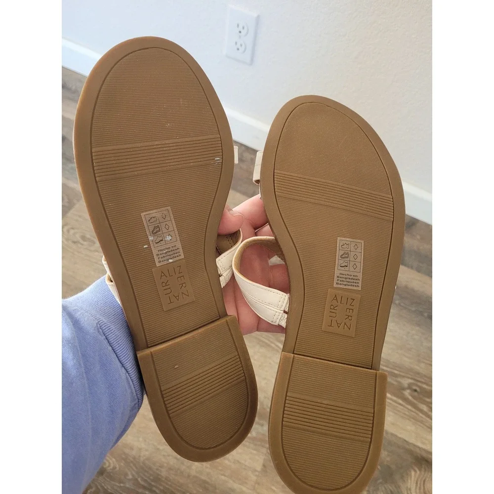 Naturalizer White Croc Embossed Double Strap Slide‎ Sandals Size 9.5M #6